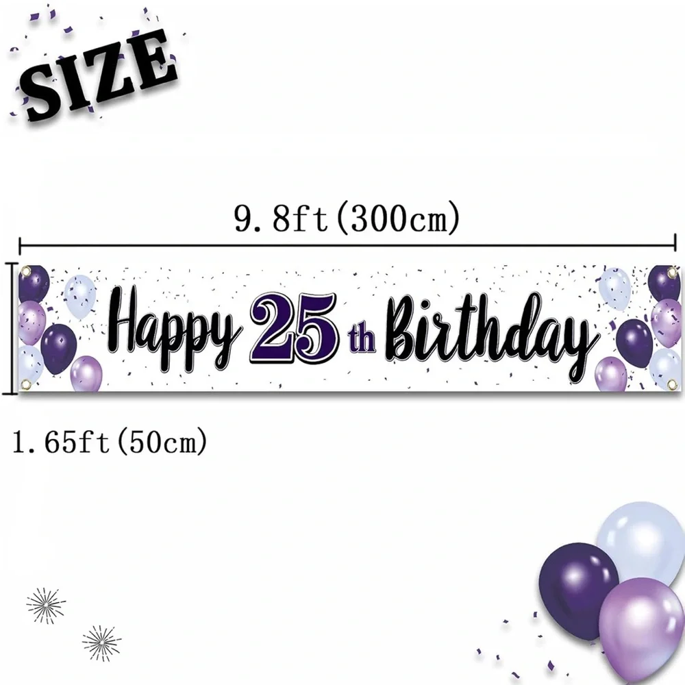 Happy 25th Birthday Banner